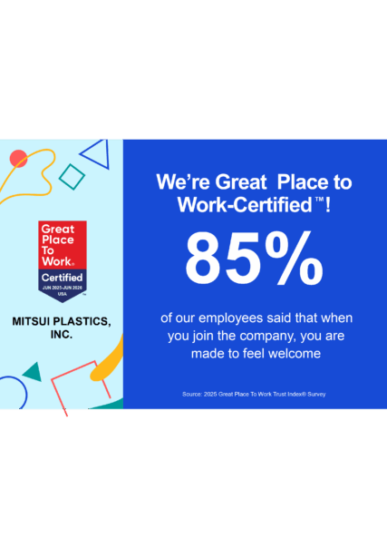 Mitsui Plastics, Inc. Earns 2025 Great Place To Work Certification™
