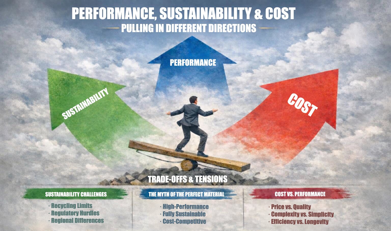 When Performance, Sustainability and Cost Pull in Different Directions