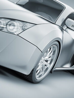 Silver Super Car